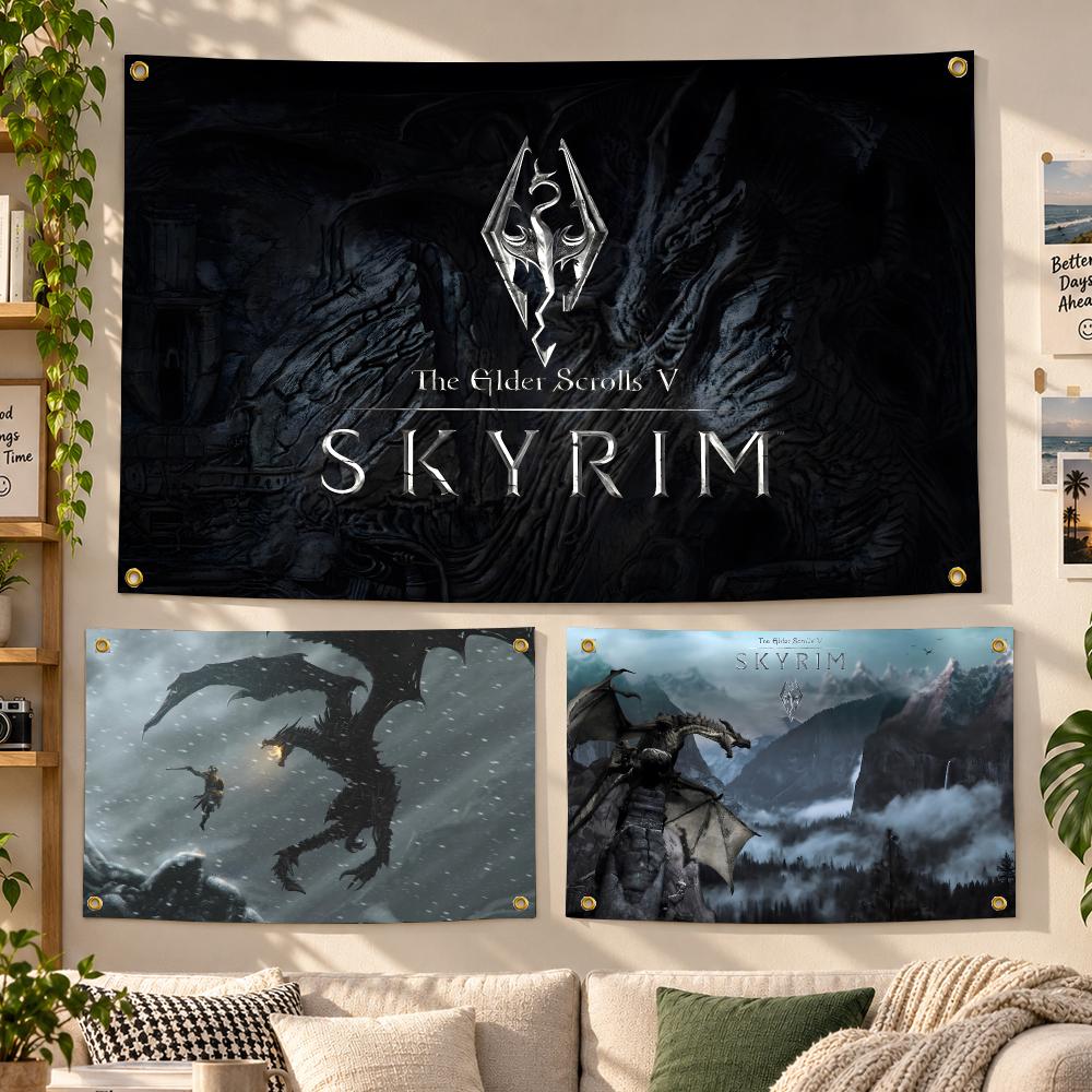 Outdoor Camping Rpg - Game Skyrim RPG Flags Personalized Banner