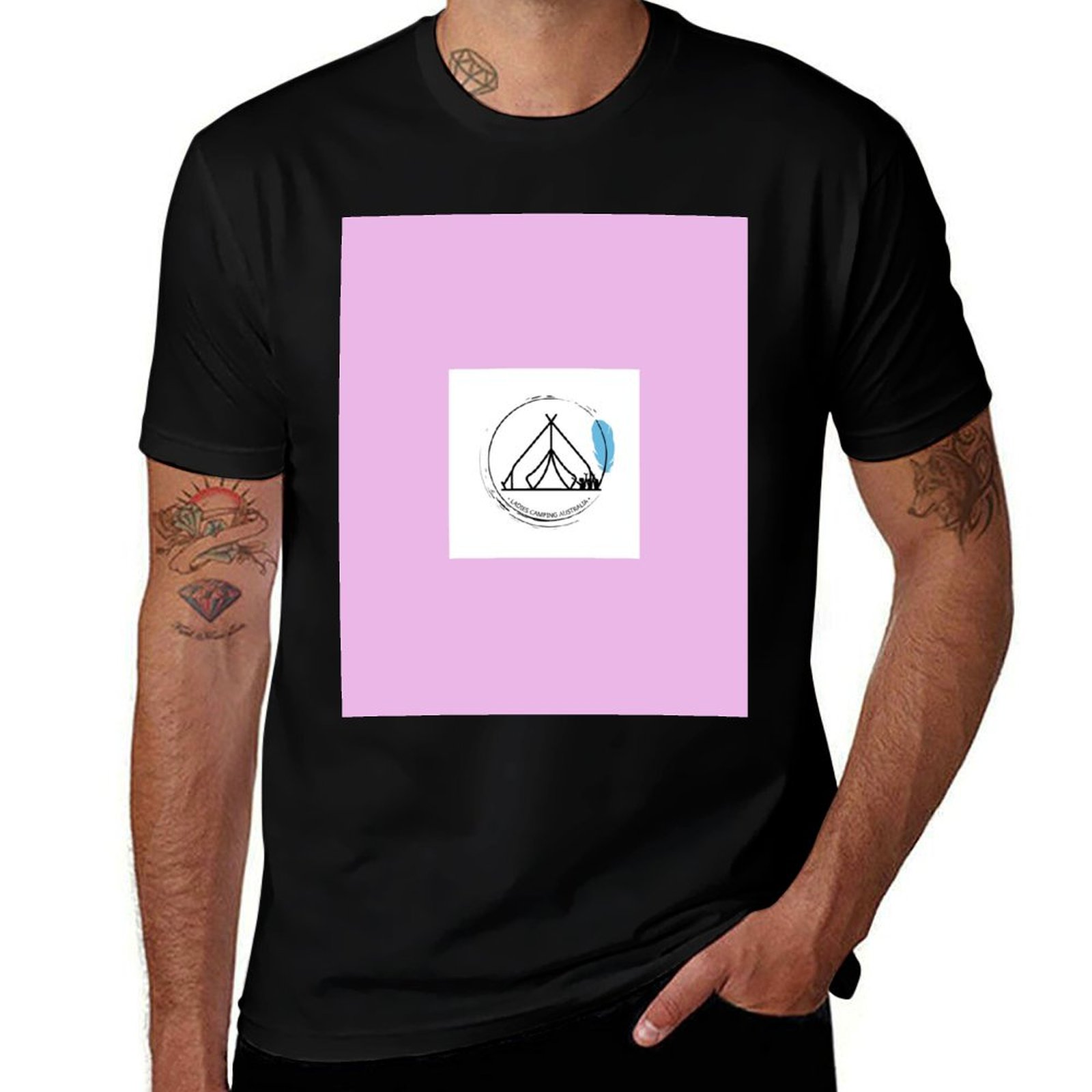 Outdoor Camping Australia - NSW text Design-Ladies Camping Australia T-Shirt