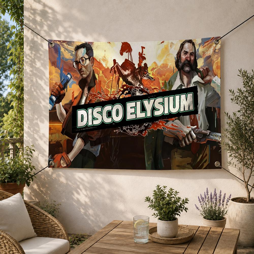 Outdoor Camping Rpg - Game-Disco Elysium RPG Fantasy Flags Decorative