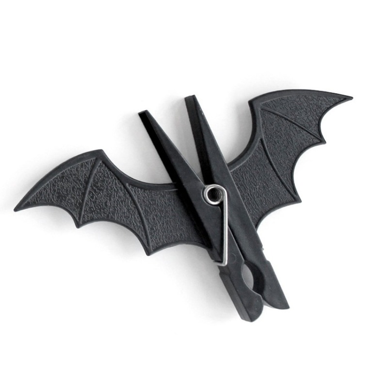 Camping Outdoor Clothing - 2pcs/set Black Bat Shape Camping Clothespin