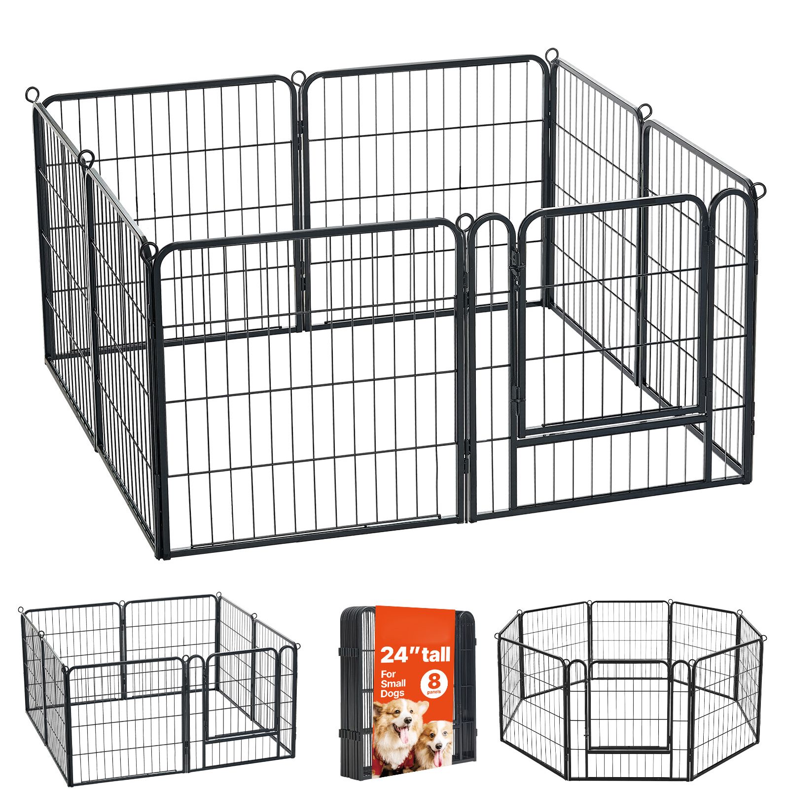 Dog Playpen 24 Inch 8 Panels F - огляд і ціна Outdoor Camping Dog Fence