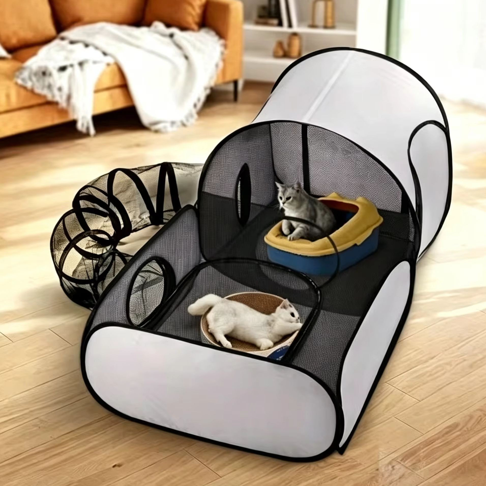 Foldable Cat Tent with Tunnel, - огляд і ціна Outdoor Camping Dog Fence