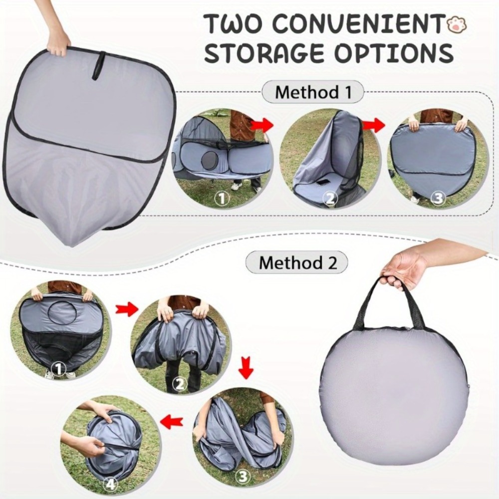 Foldable Cat Tent with Tunnel, - огляд і ціна Outdoor Camping Dog Fence