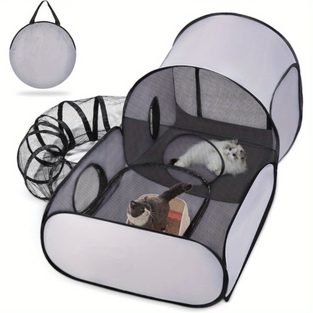 Foldable Cat Tent with Tunnel, - огляд і ціна Outdoor Camping Dog Fence