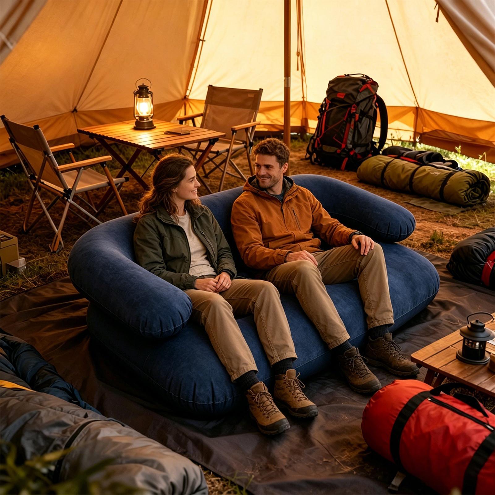 135X66X45cm Flocked Inflatable - огляд і ціна Outdoor Camping Couch