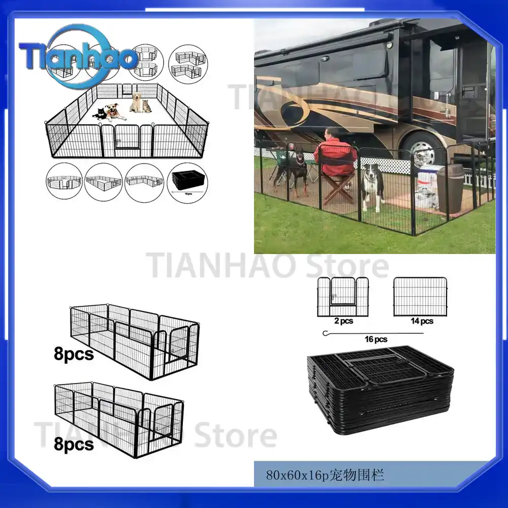 Pet Playpen Fence for Dogs Ind - огляд і ціна Outdoor Camping Dog Fence