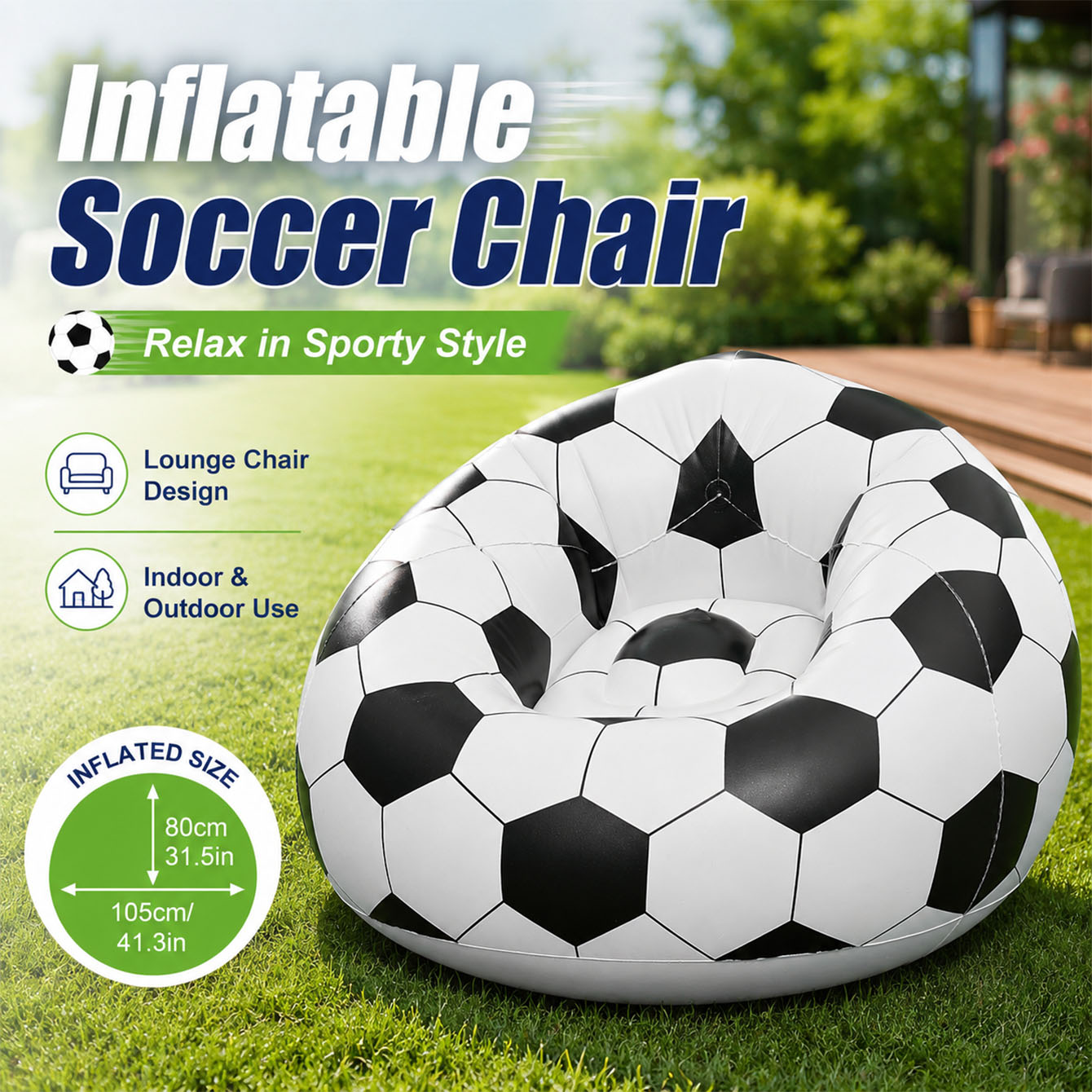 1PC Large Lazy Inflatable Sofa - огляд і ціна Outdoor Camping Couch