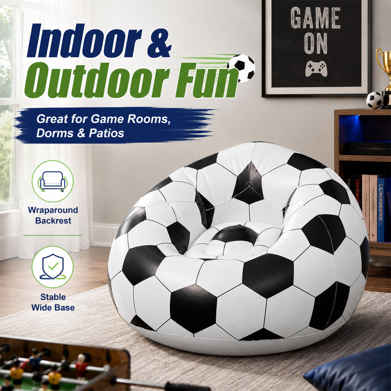 1PC Large Lazy Inflatable Sofa - огляд і ціна Outdoor Camping Couch