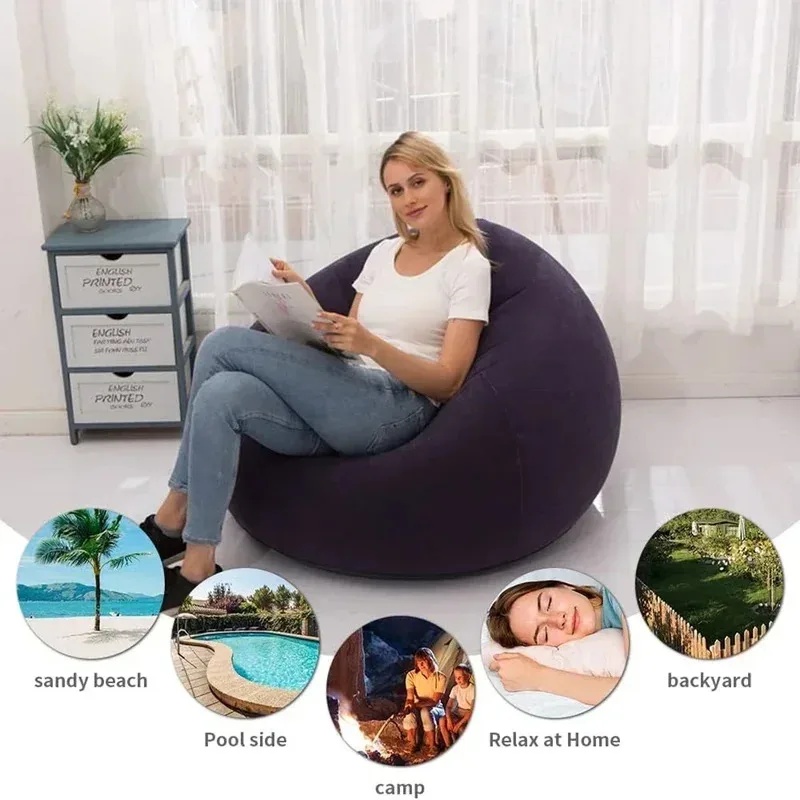 Large Inflatable Lazy Sofa PVC - огляд і ціна Outdoor Camping Couch