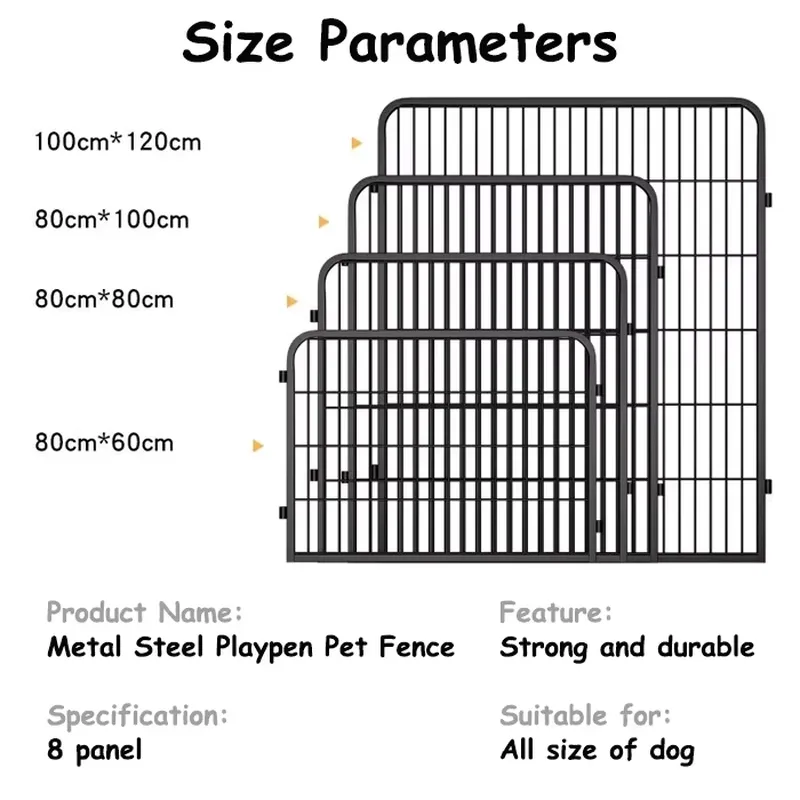 for 8 Panel Dog Playpen Metal  - огляд і ціна Outdoor Camping Dog Fence