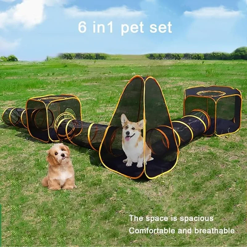 6-in-1 Tent Cat Enclosures wit - огляд і ціна Outdoor Camping Dog Fence