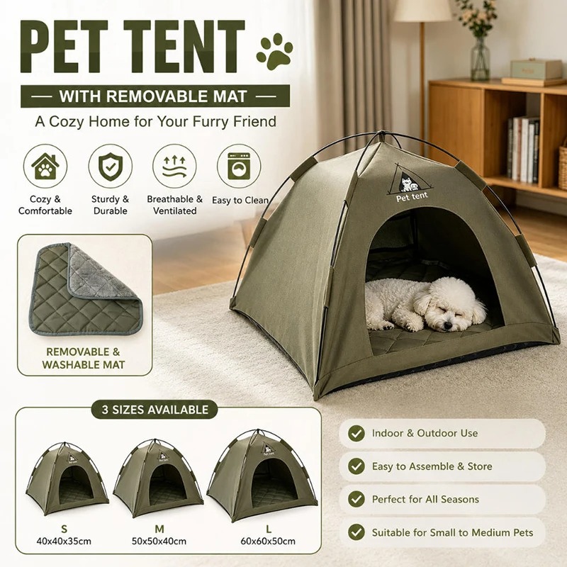 Foldable Cat House Pet Tent Fo - огляд і ціна Outdoor Camping Dog Fence